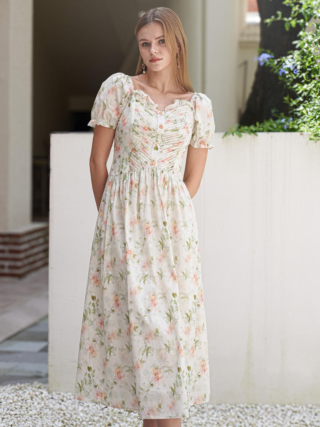 Lenore Modest Midi in Cream – A Closet Full of Dresses