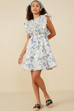 Robyn Modest Dress in Blue