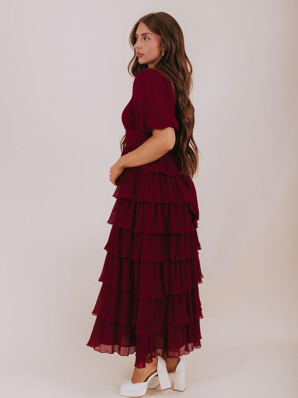 Meredith Modest Maxi in Deep Sea Burgundy