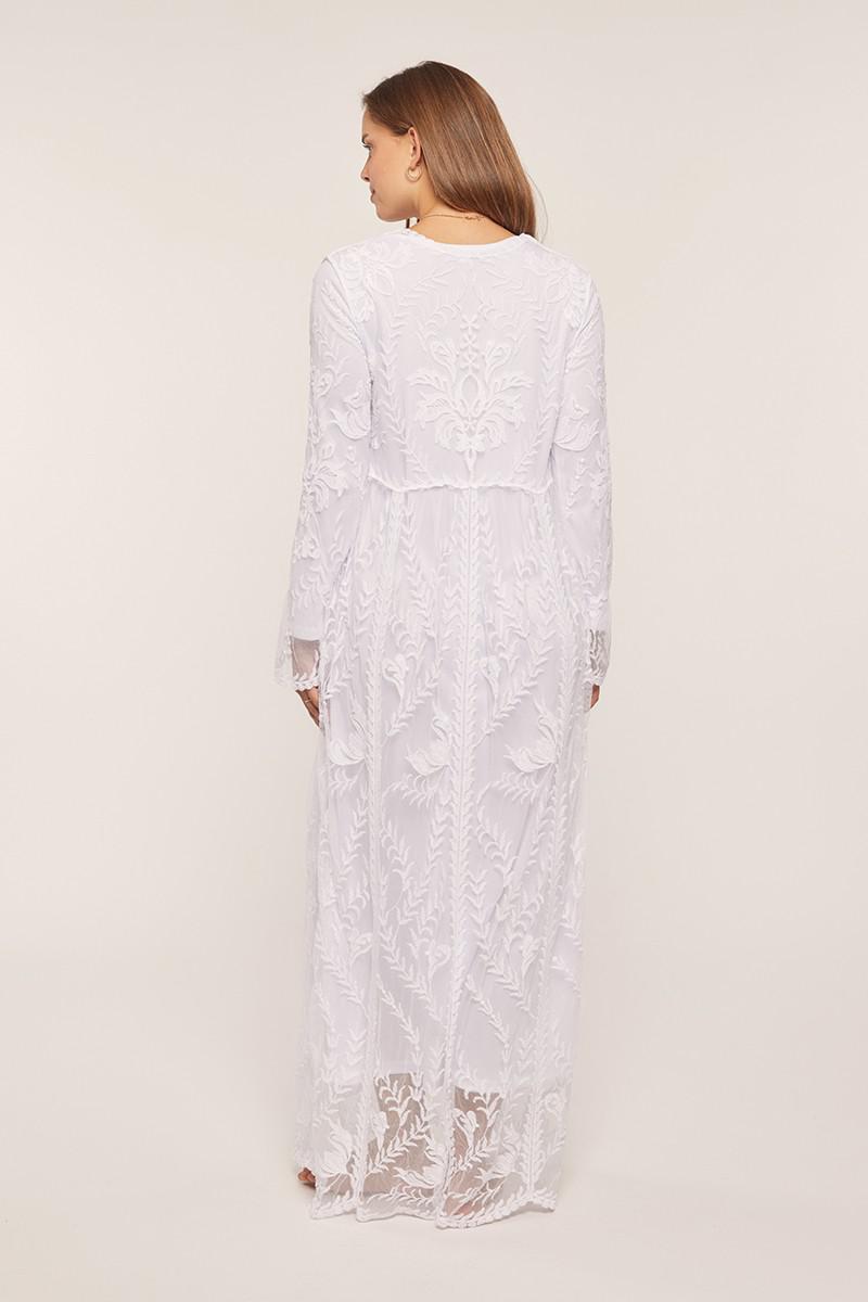 Sandy Embroidered Temple Dress