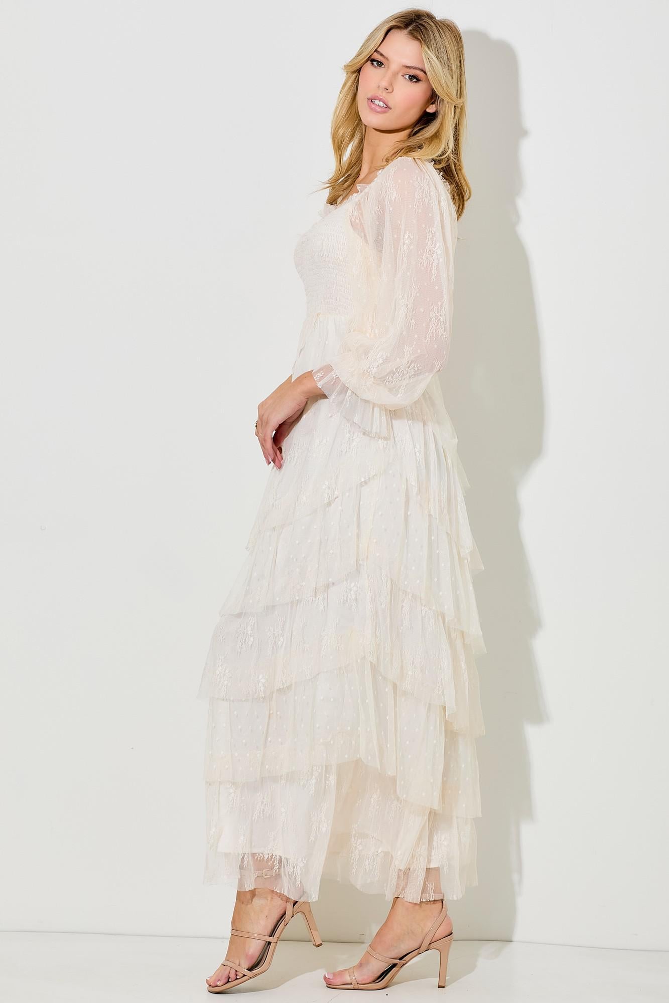 Cecilia Modest Maxi in Cream