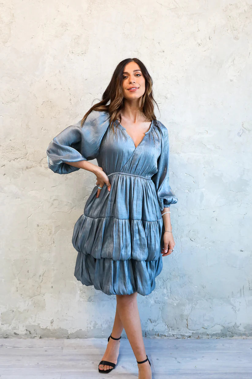 Beck Modest Midi in Metallic Blue XXLarge