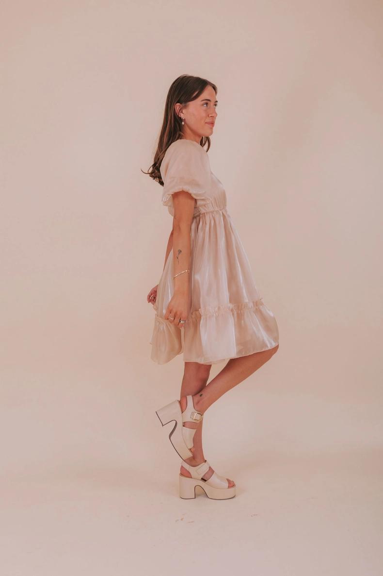 Alexis Modest Dress in Champagne