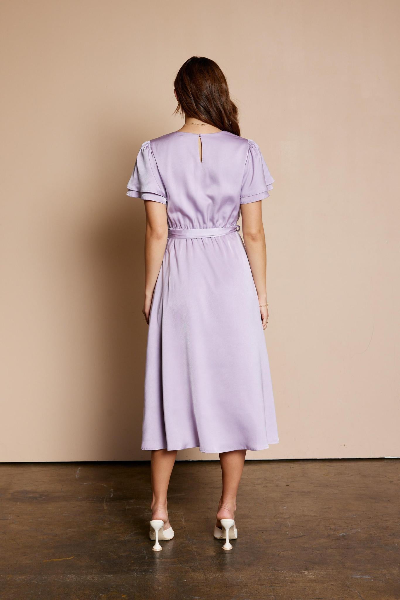 August Modest Midi in Dusty Lavender