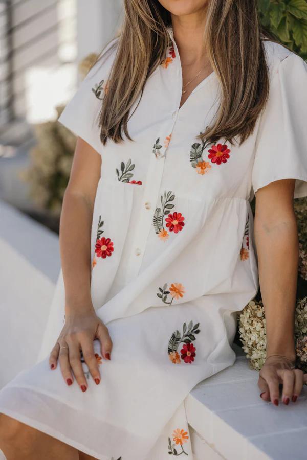 Maeve Modest Dress in Spanish Rose