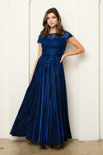 Calliope Modest Prom Dress in Navy