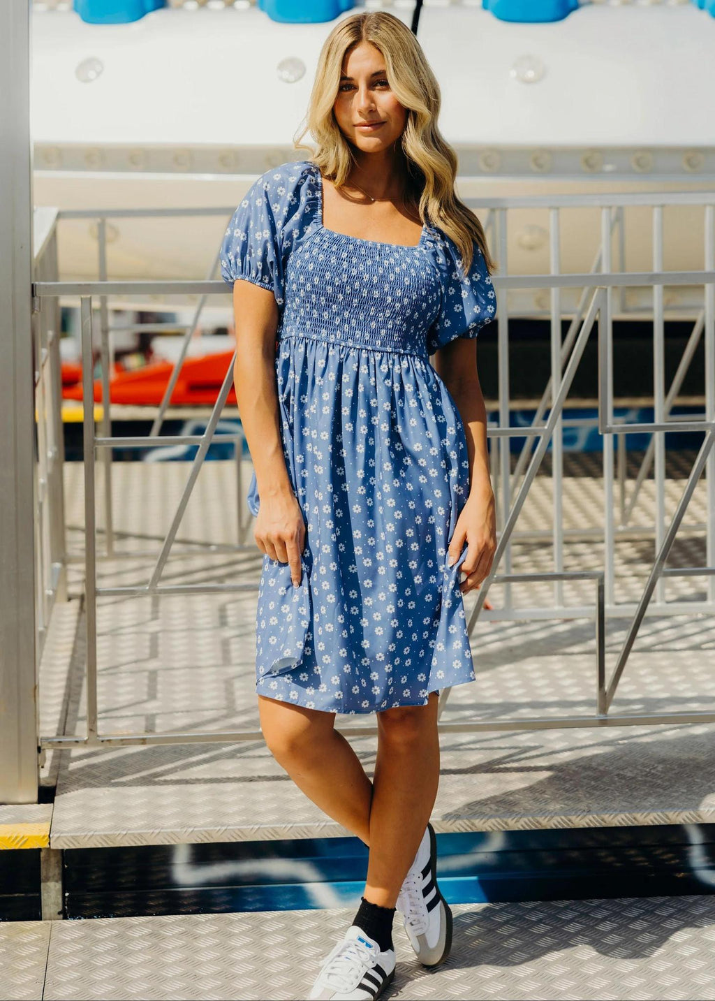 Kimberly Modest Dress in Dusty Bloomline