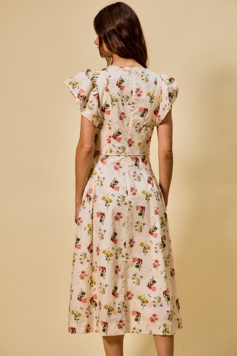Juneau Modest Midi Dress in Ivory