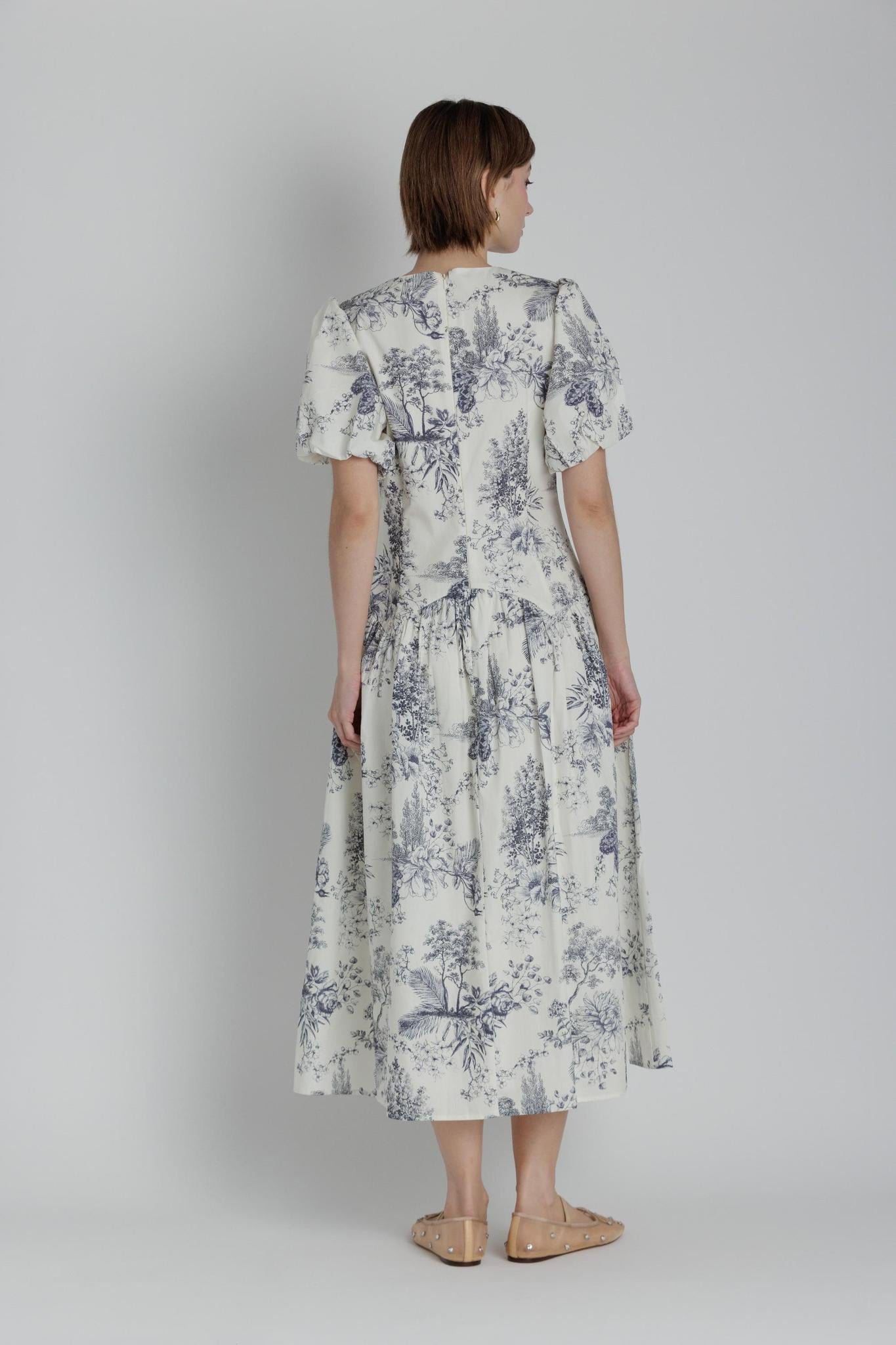 Skye Modest Midi in Navy