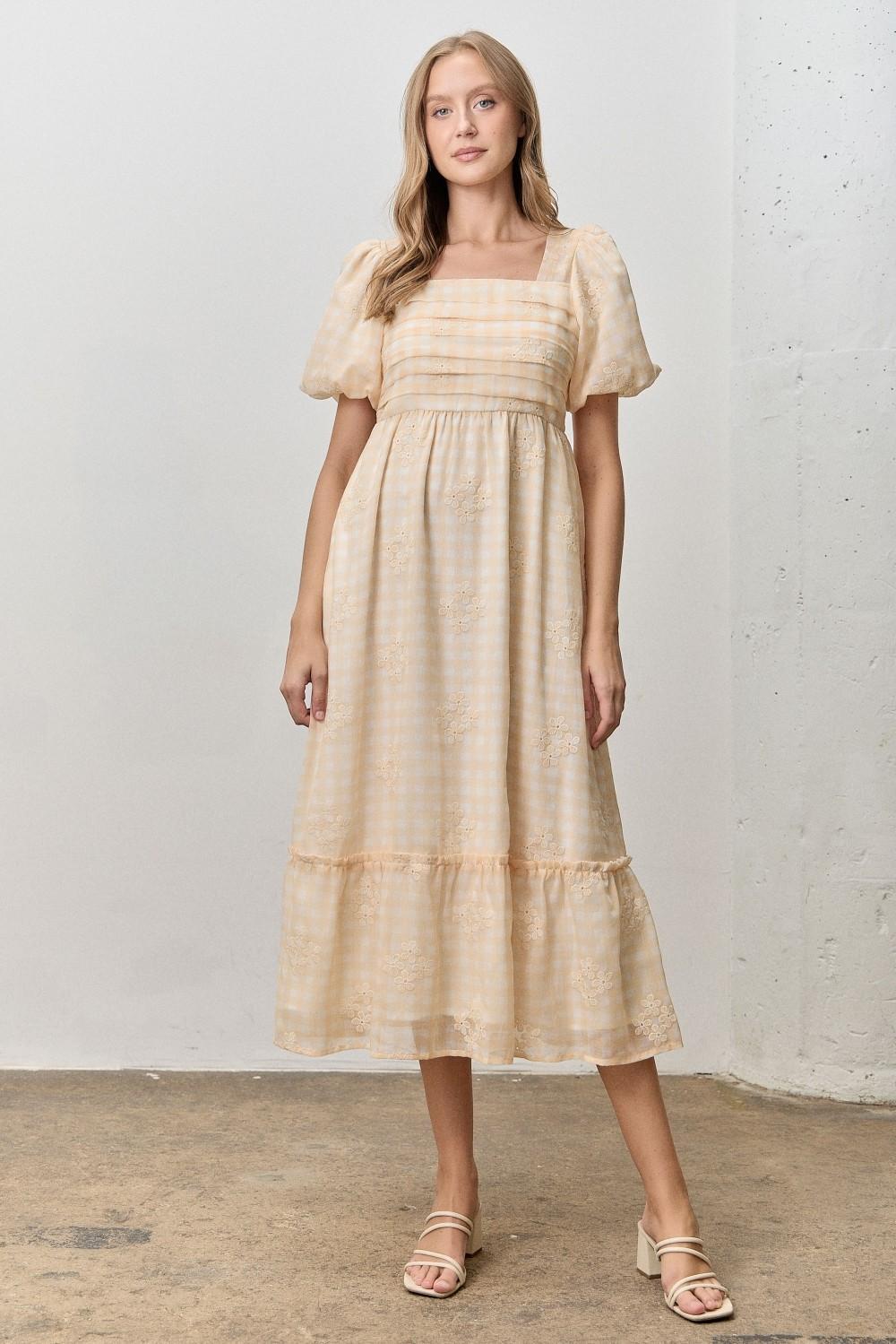Rylie Modest Midi in Butter Yellow