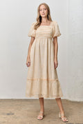 Rylie Modest Midi in Butter Yellow