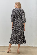 Briggs Modest Dress in Black Multi