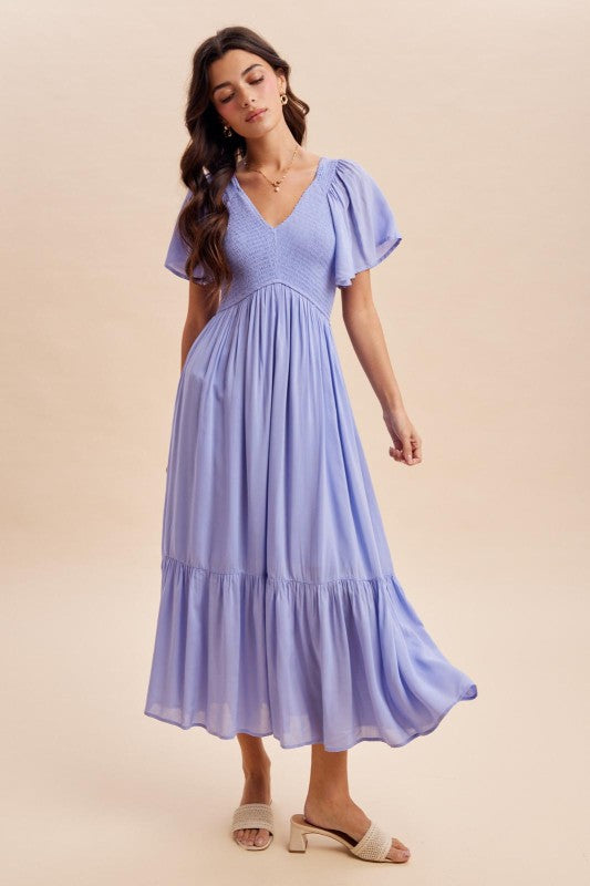 Eleanor Modest Dress in Blue Aura