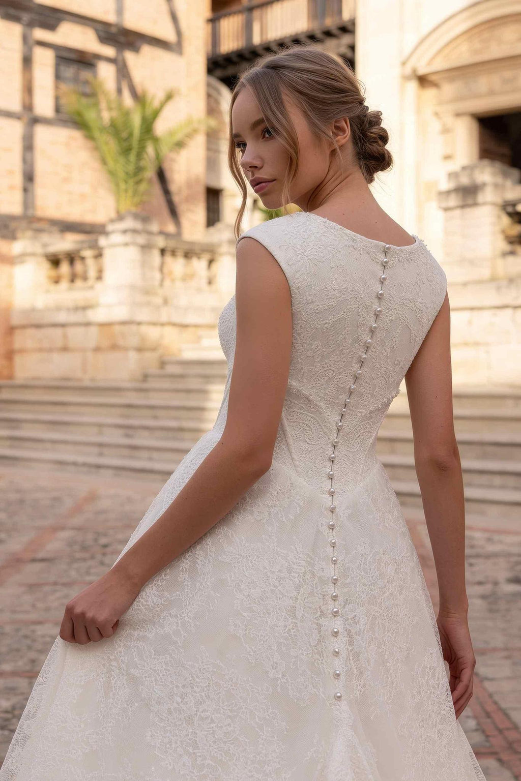 8436 Modest Wedding Dress