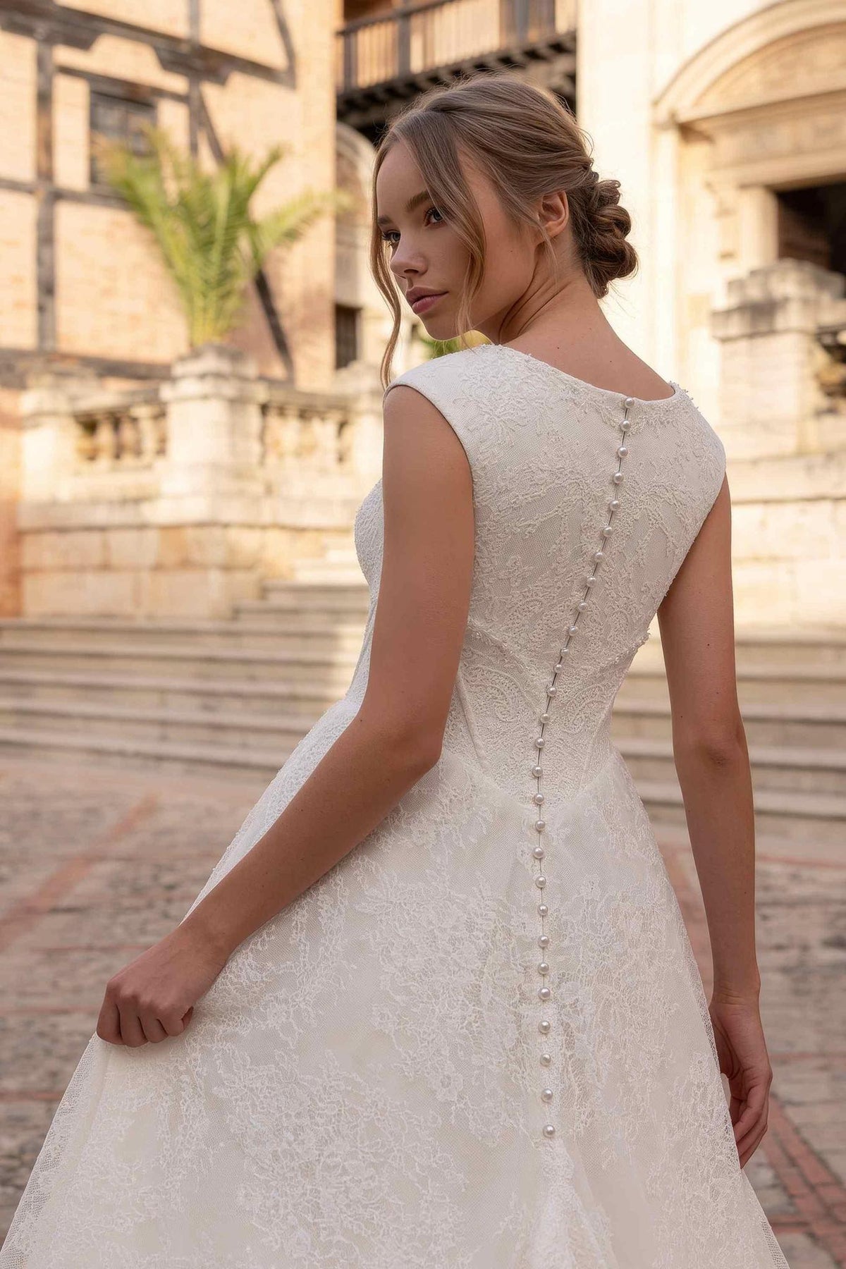 8436 Modest Wedding Dress