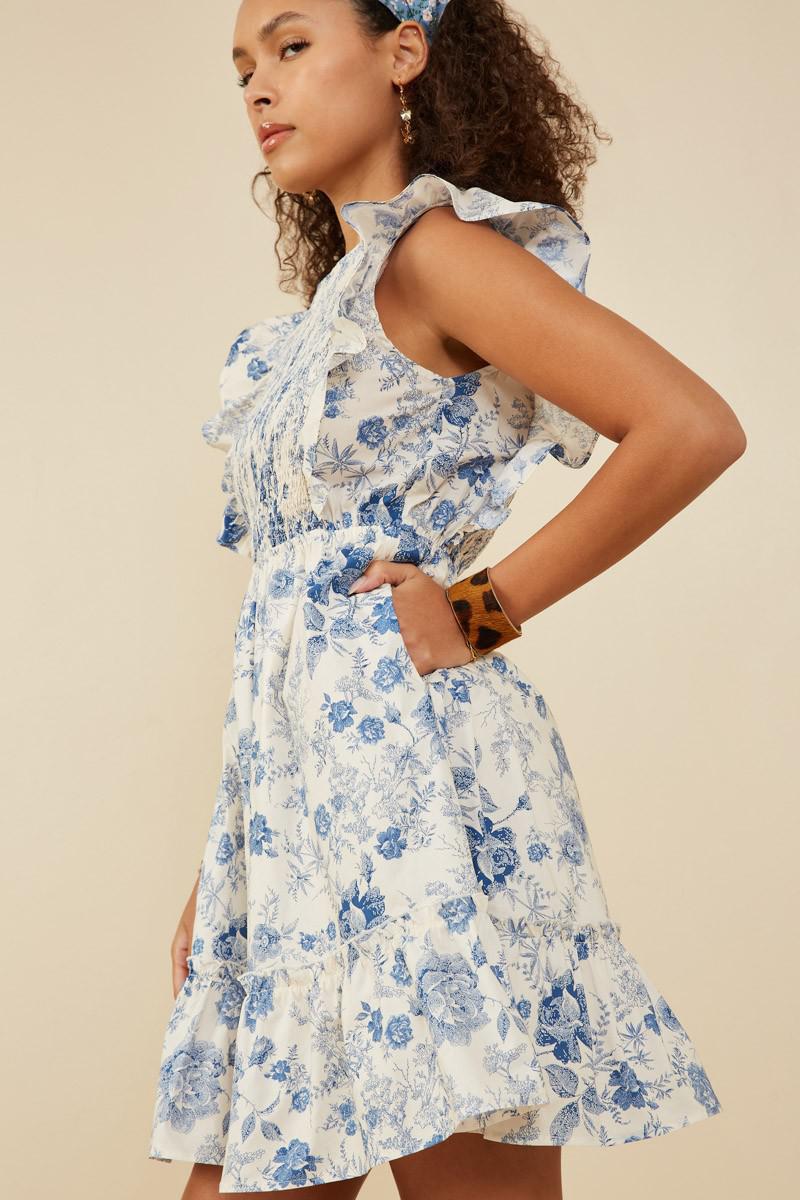 Robyn Modest Dress in Blue