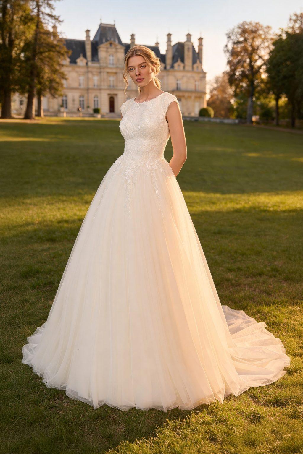 8393 Modest Wedding Dress