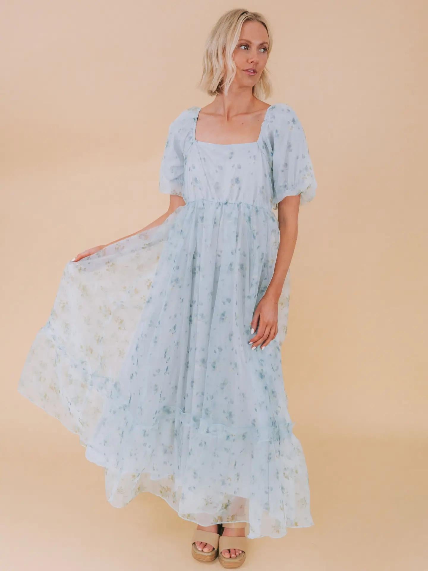 Hadley Modest Maxi in Cloud Blue