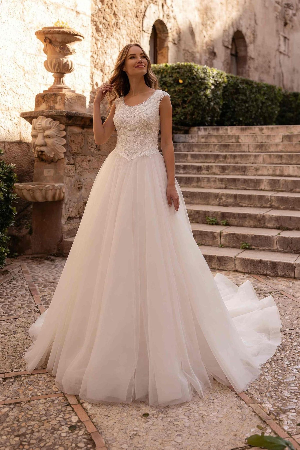 8438 Modest Wedding Dress