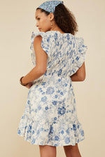 Robyn Modest Dress in Blue