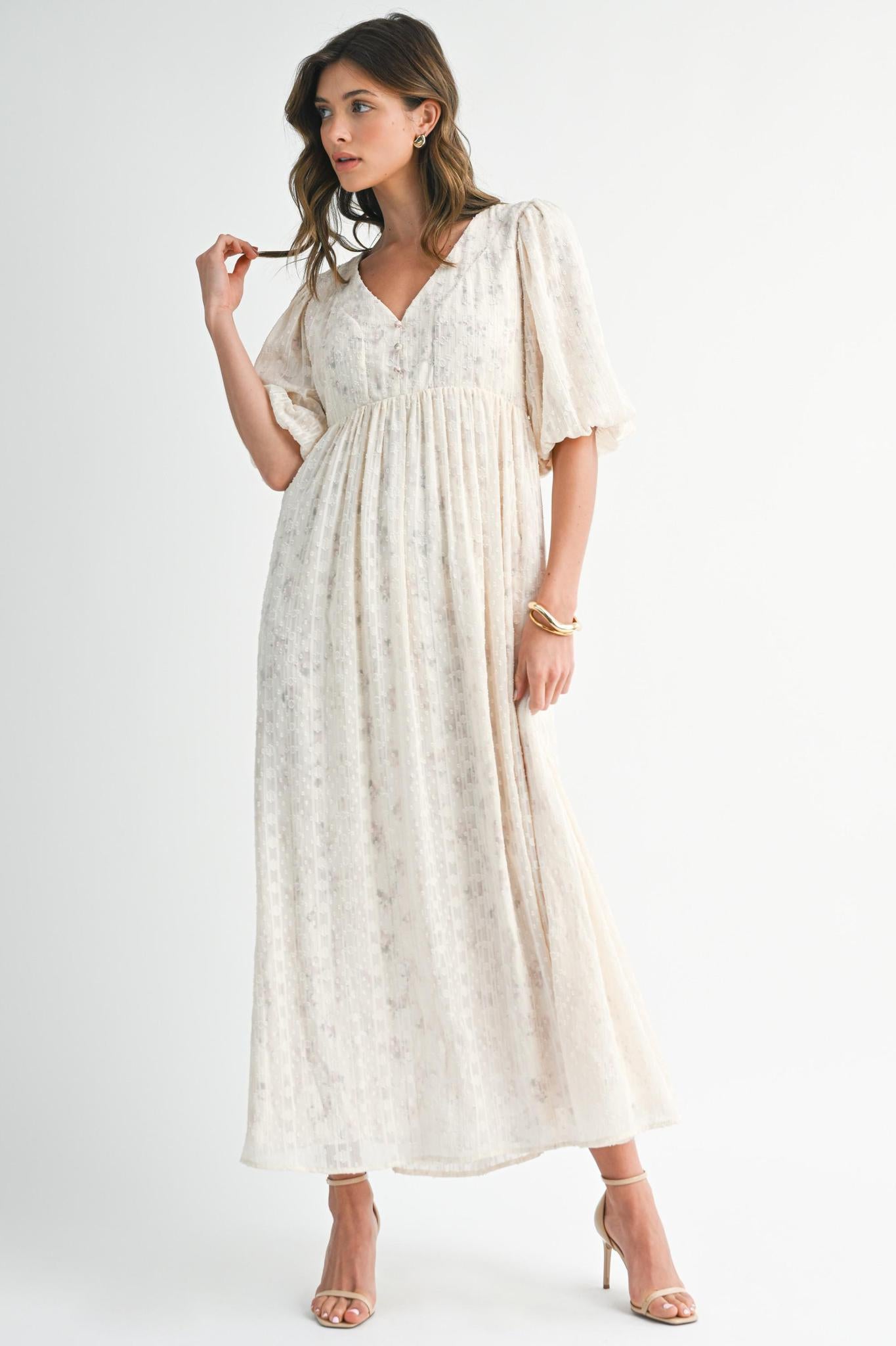 Cynthia Modest Midi in Cream