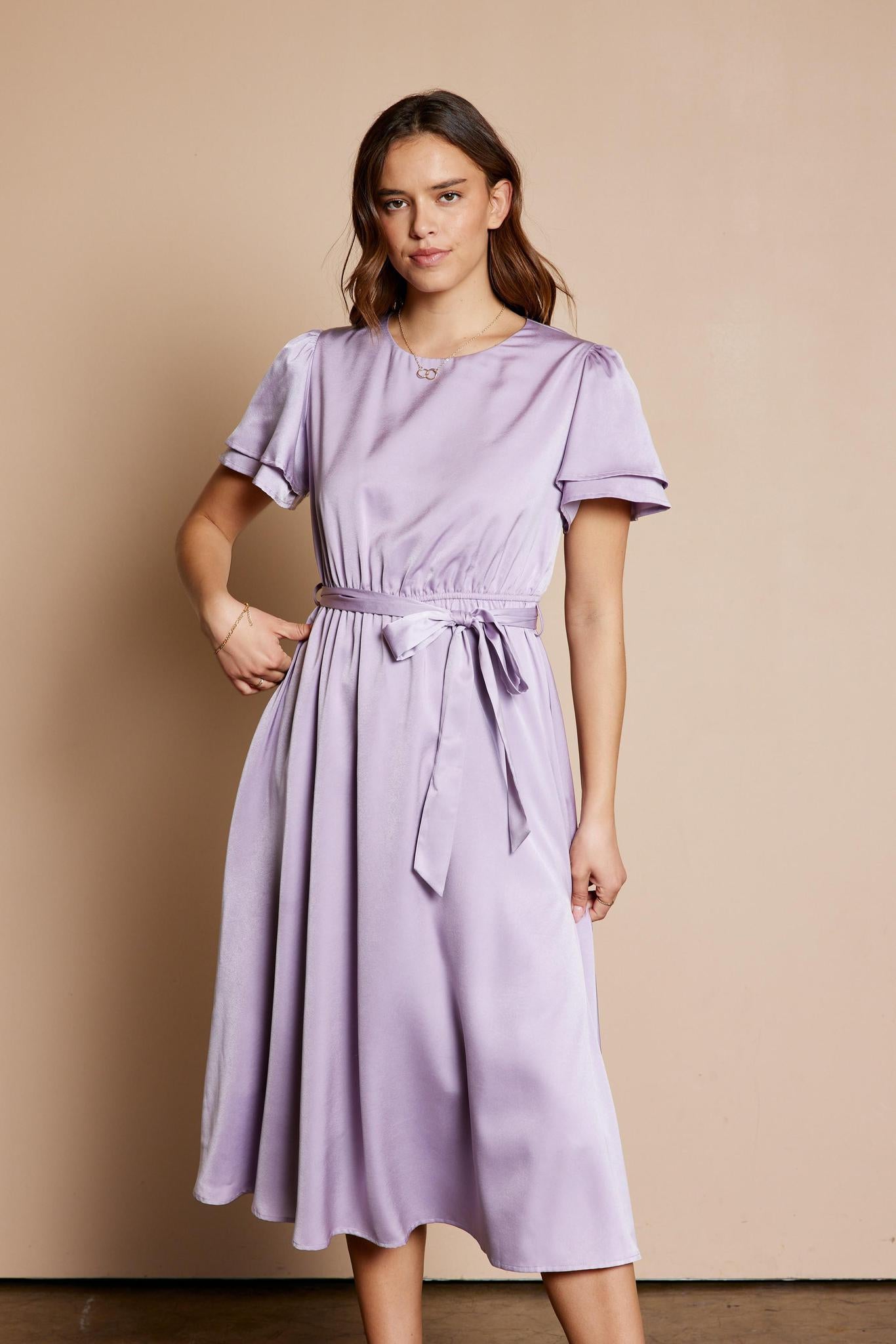 August Modest Midi in Dusty Lavender