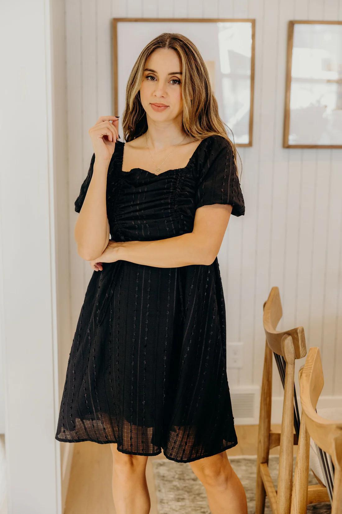 Saylor Modest Dress in Black