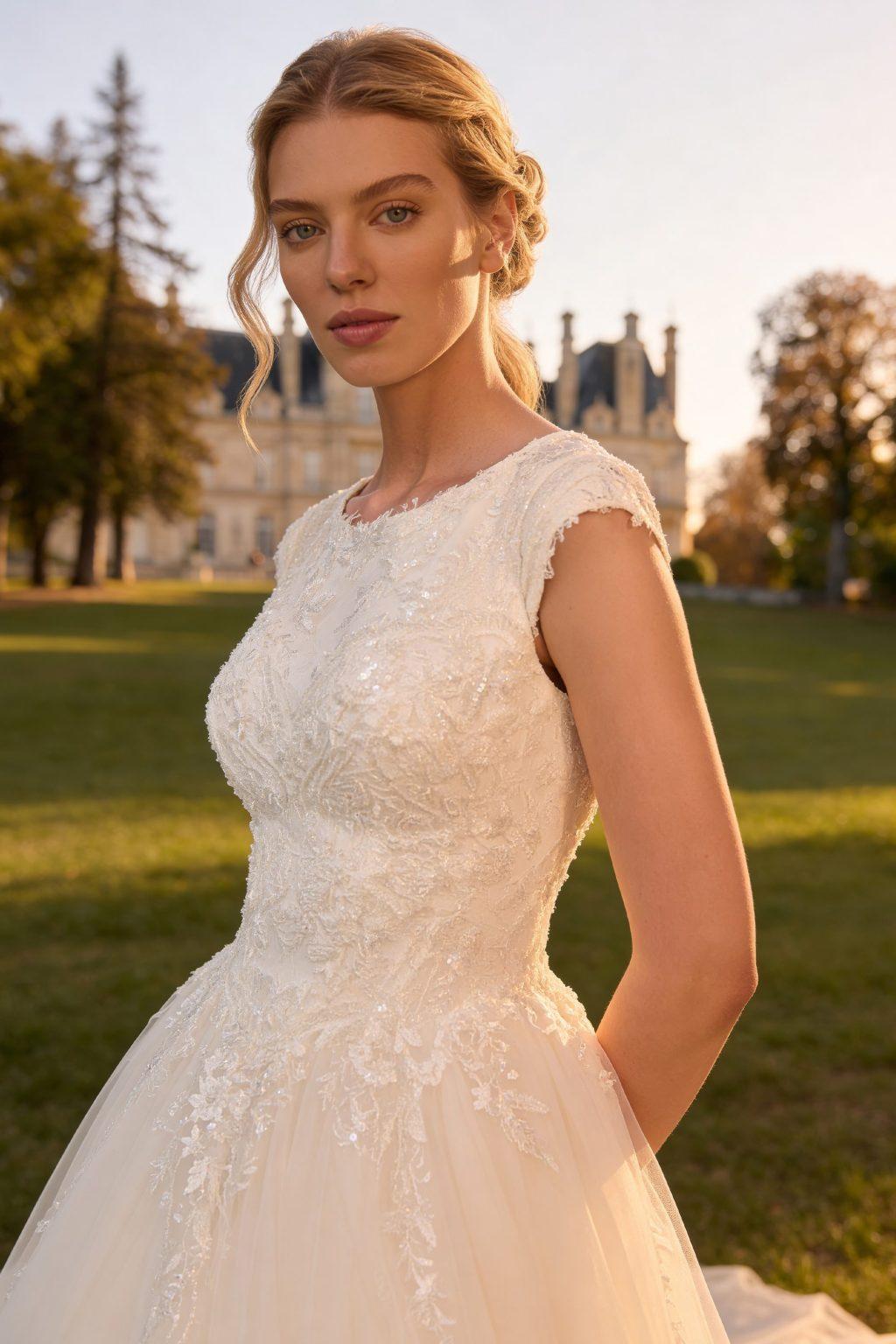 8393 Modest Wedding Dress