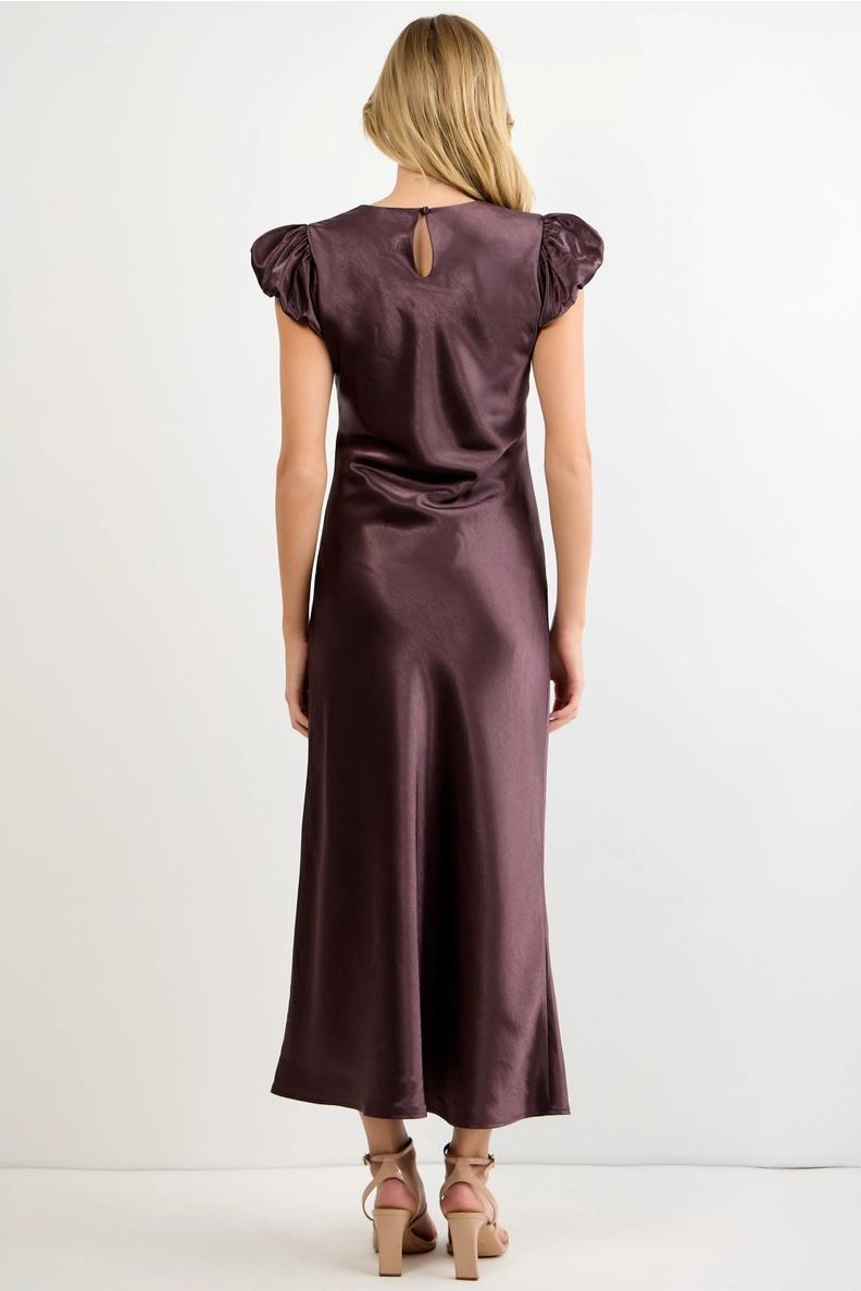Tris Modest Midi in Dark Mahogany