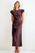Tris Modest Midi in Dark Mahogany