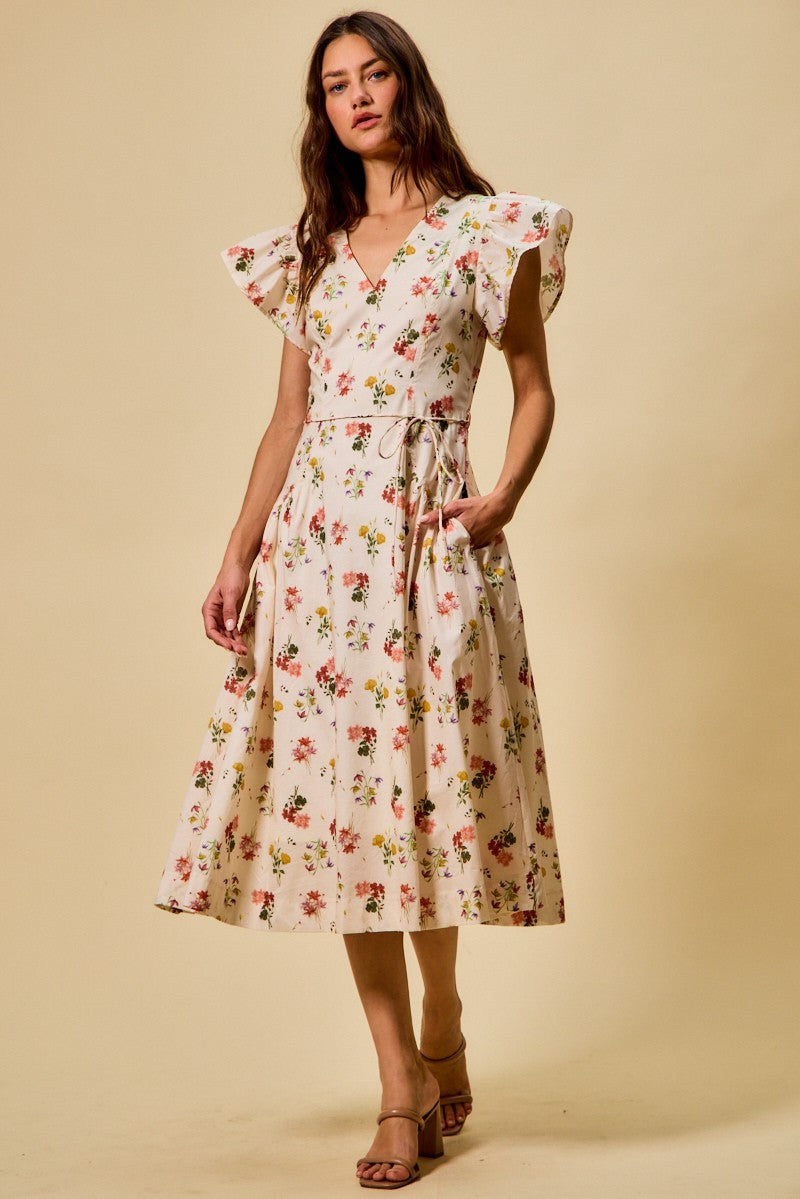 Juneau Modest Midi Dress in Ivory