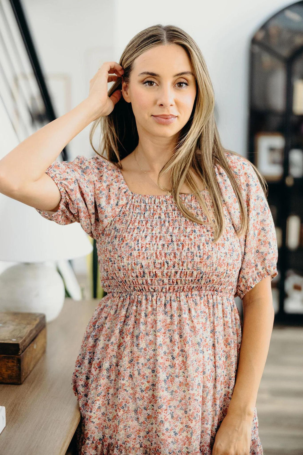Indy Modest Midi in Rosy Spritz