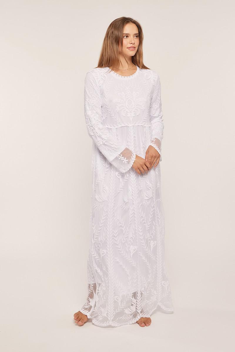 Sandy Embroidered Temple Dress