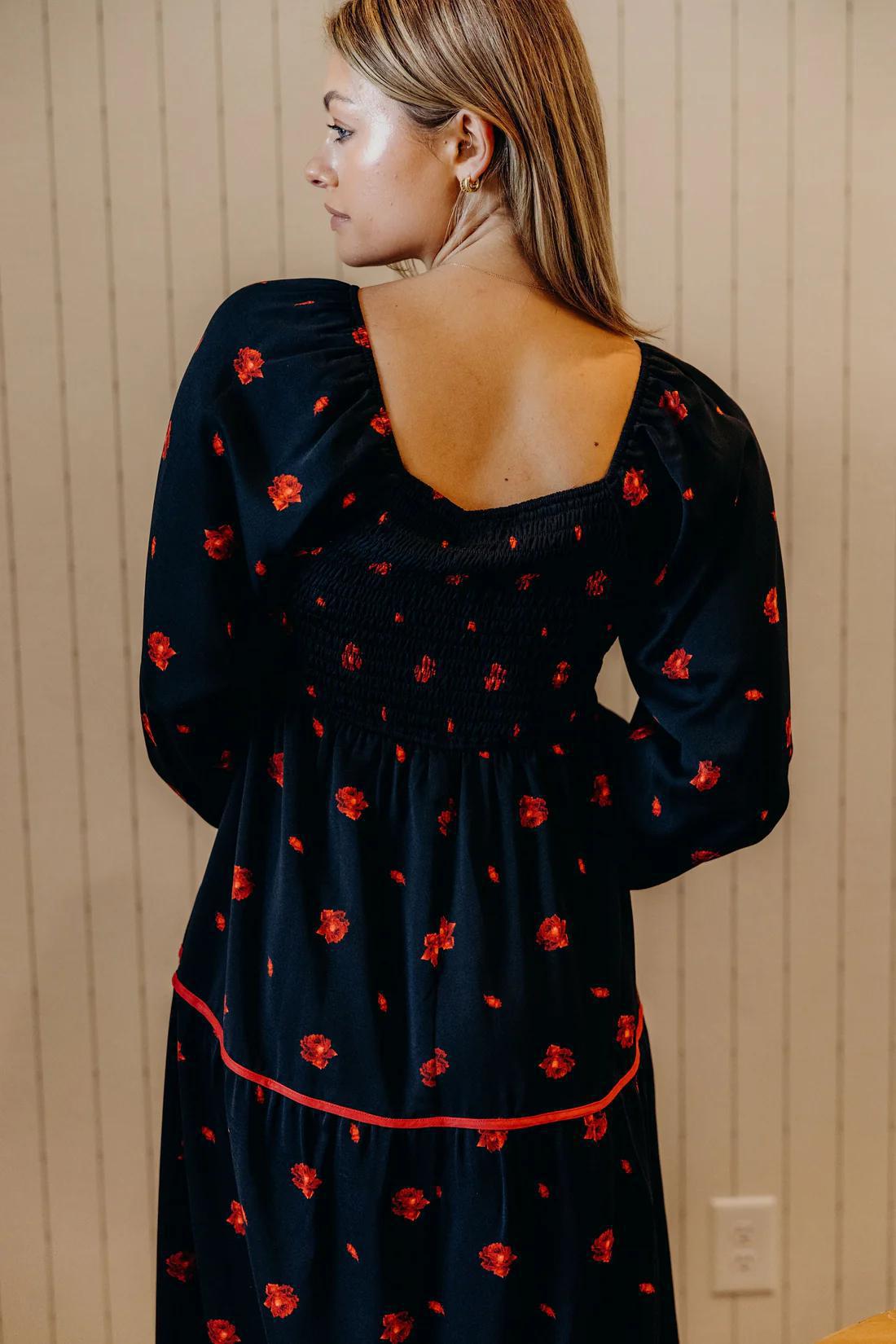 Felicity Modest Midi in Firefly Red