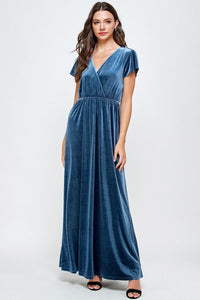 Christa Modest Maxi in Teal Blue