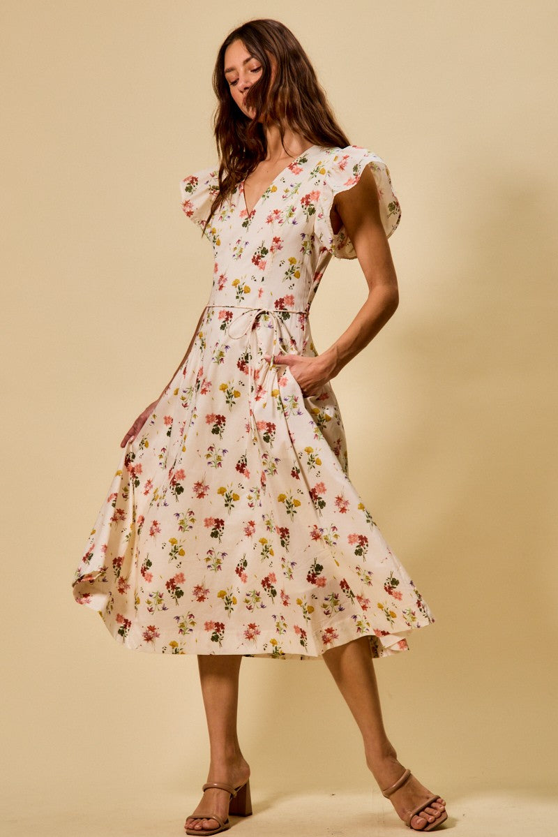 Juneau Modest Midi Dress in Ivory