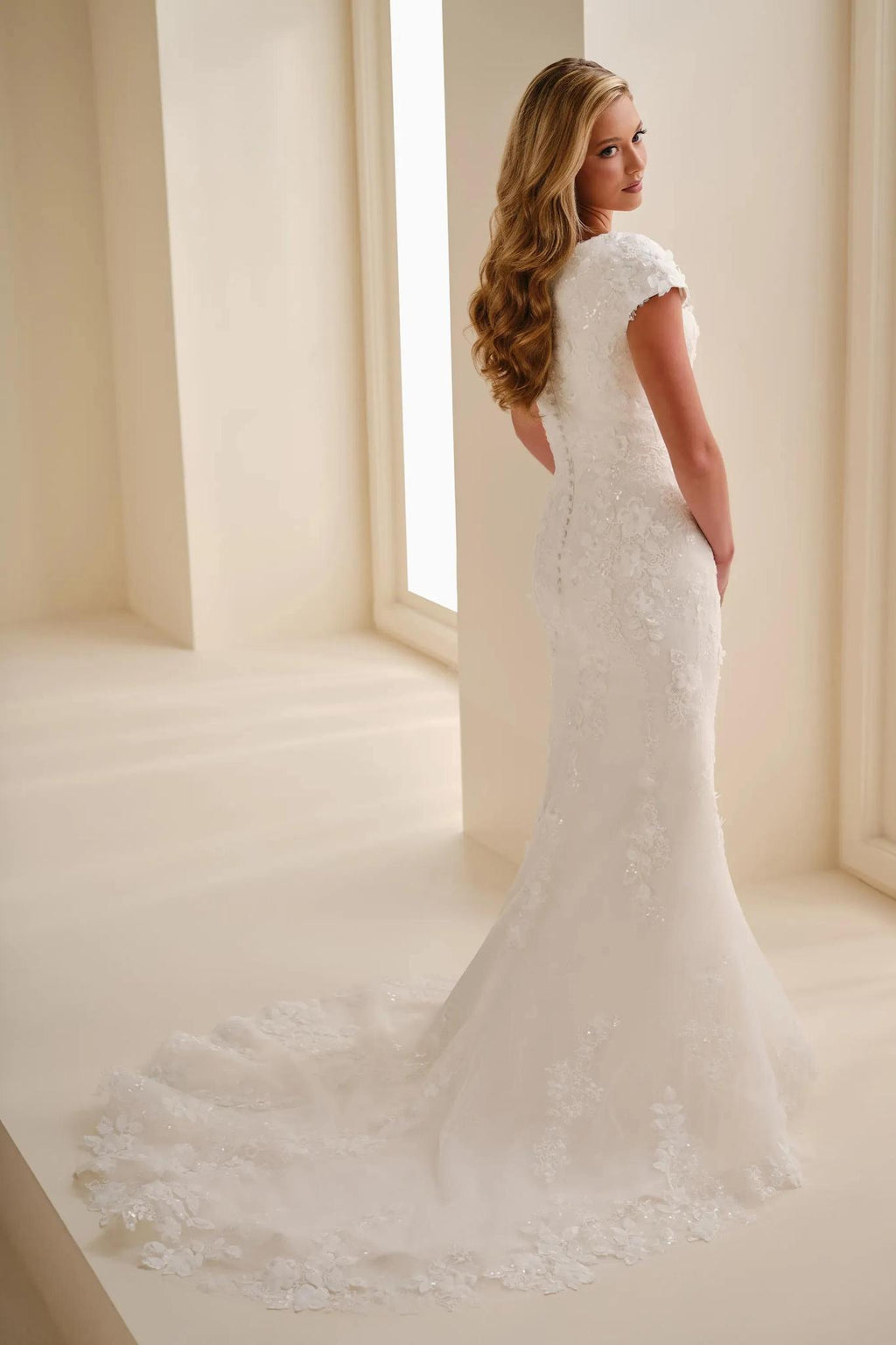 MOD345 Modest Wedding Dress