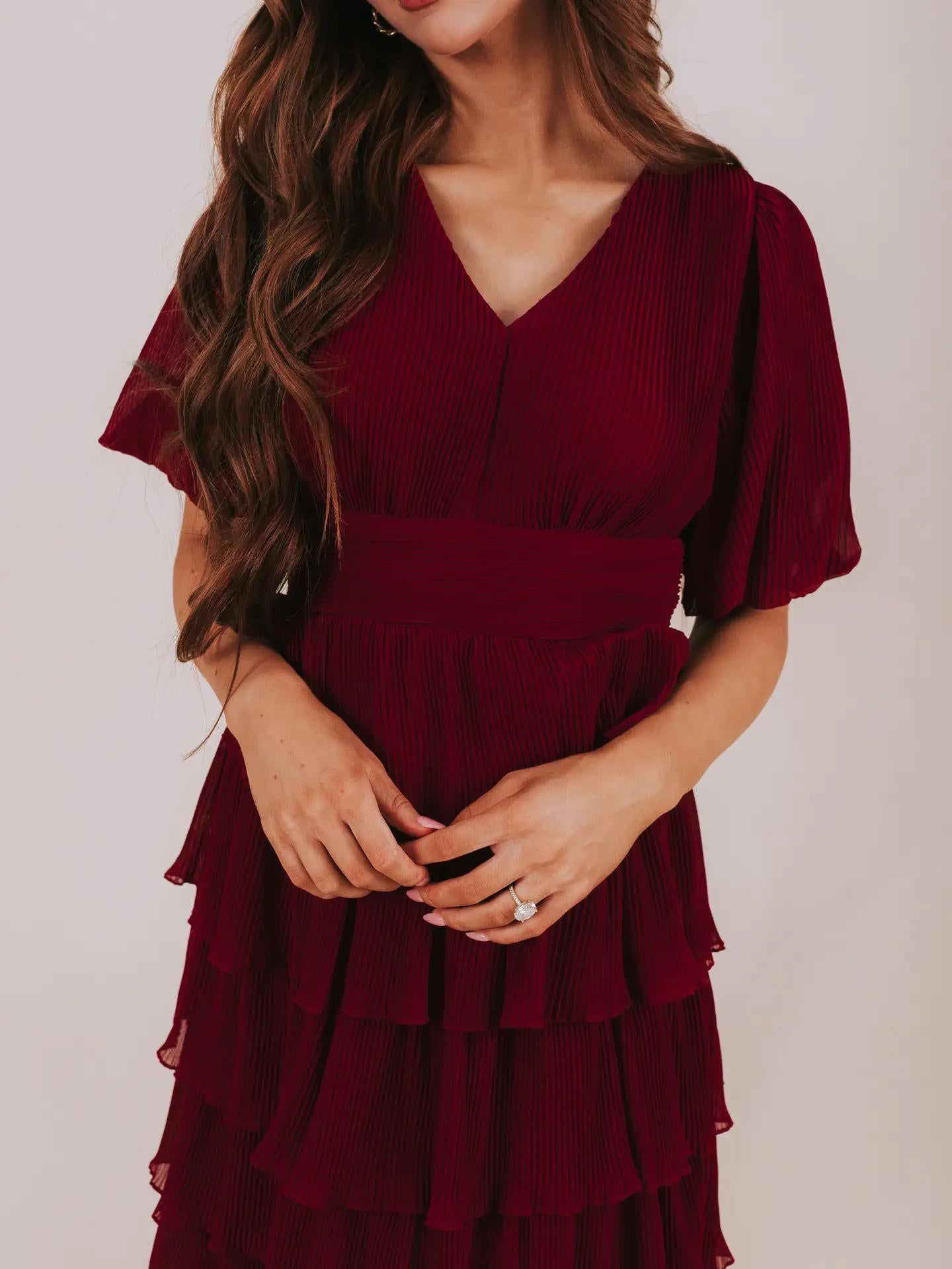 Meredith Modest Maxi in Deep Sea Burgundy