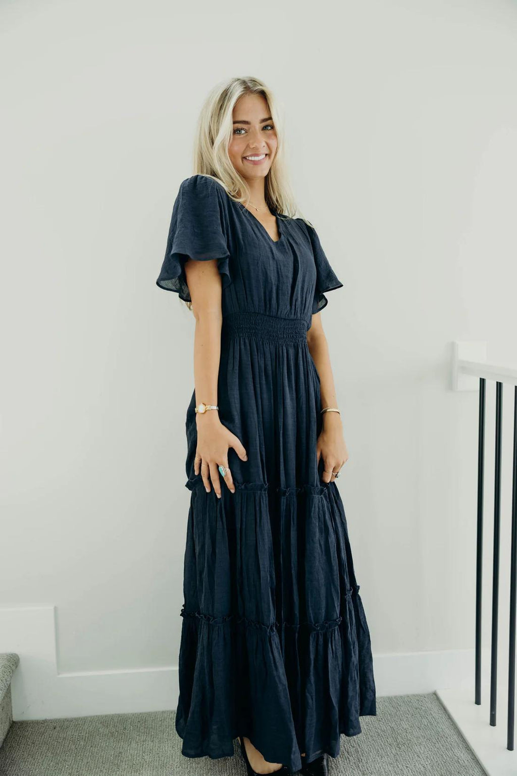Taylor Modest Maxi in Vintage Blue