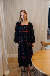 Felicity Modest Midi in Firefly Red