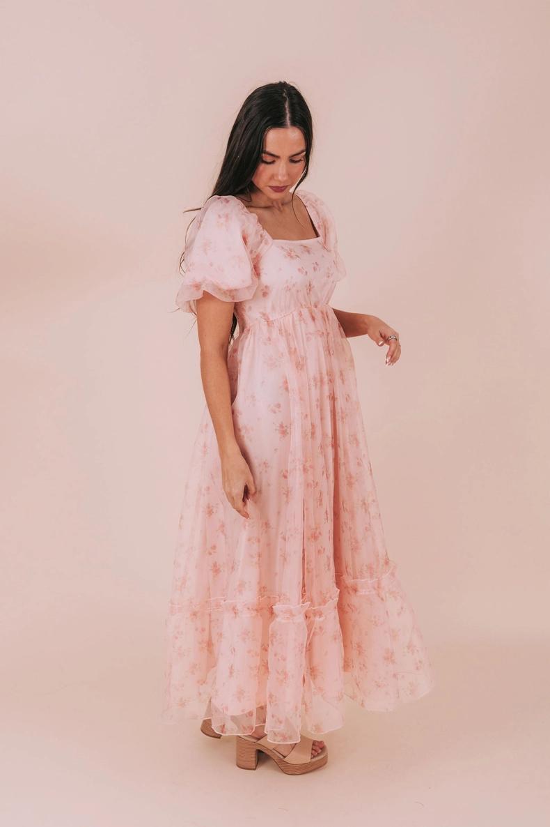 Hadley Modest Maxi in Pink A Boo