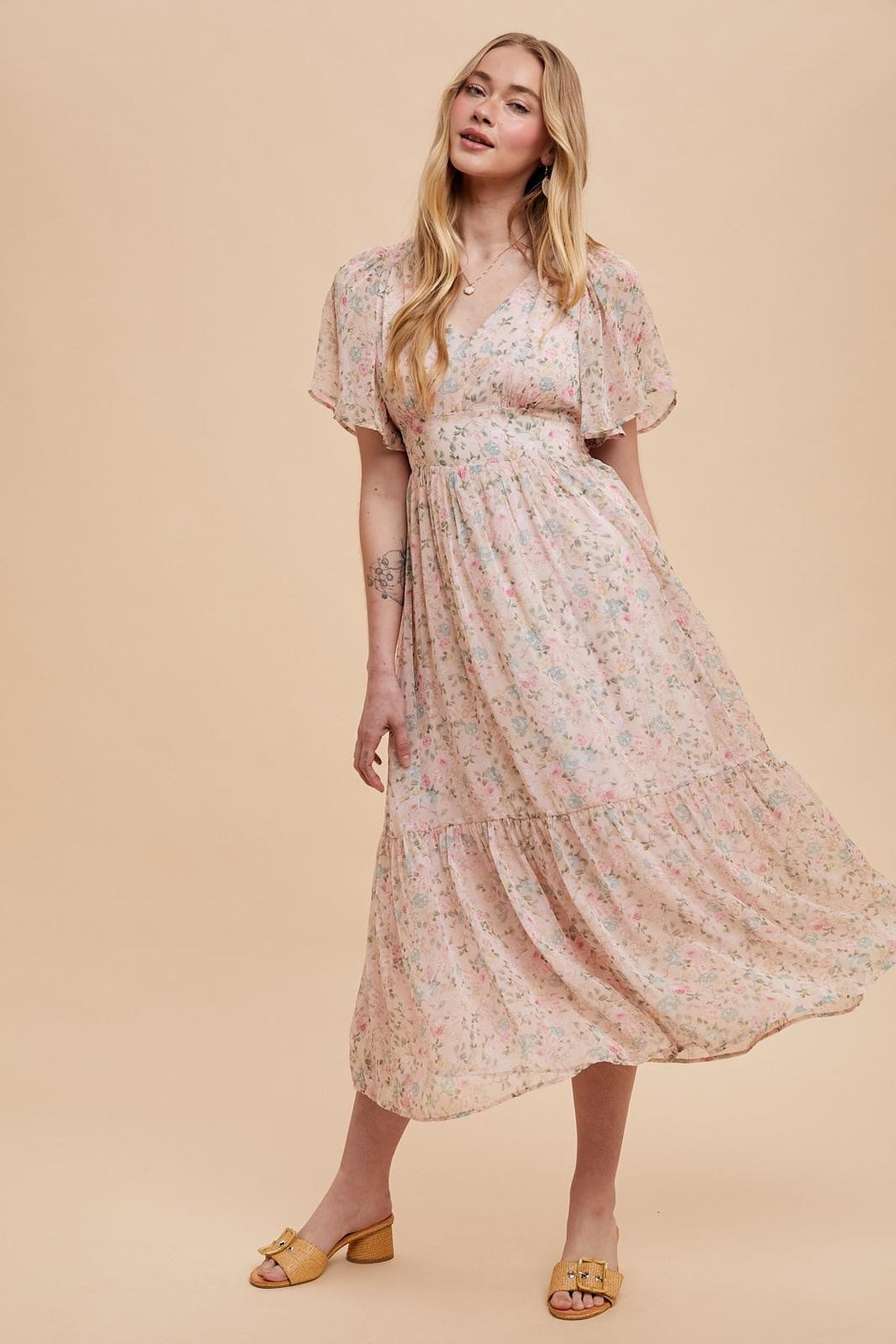 Francesca Modest Maxi in Sweet Pink Floral