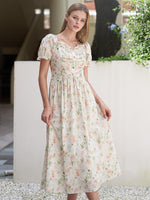 Lenore Modest Midi in Cream