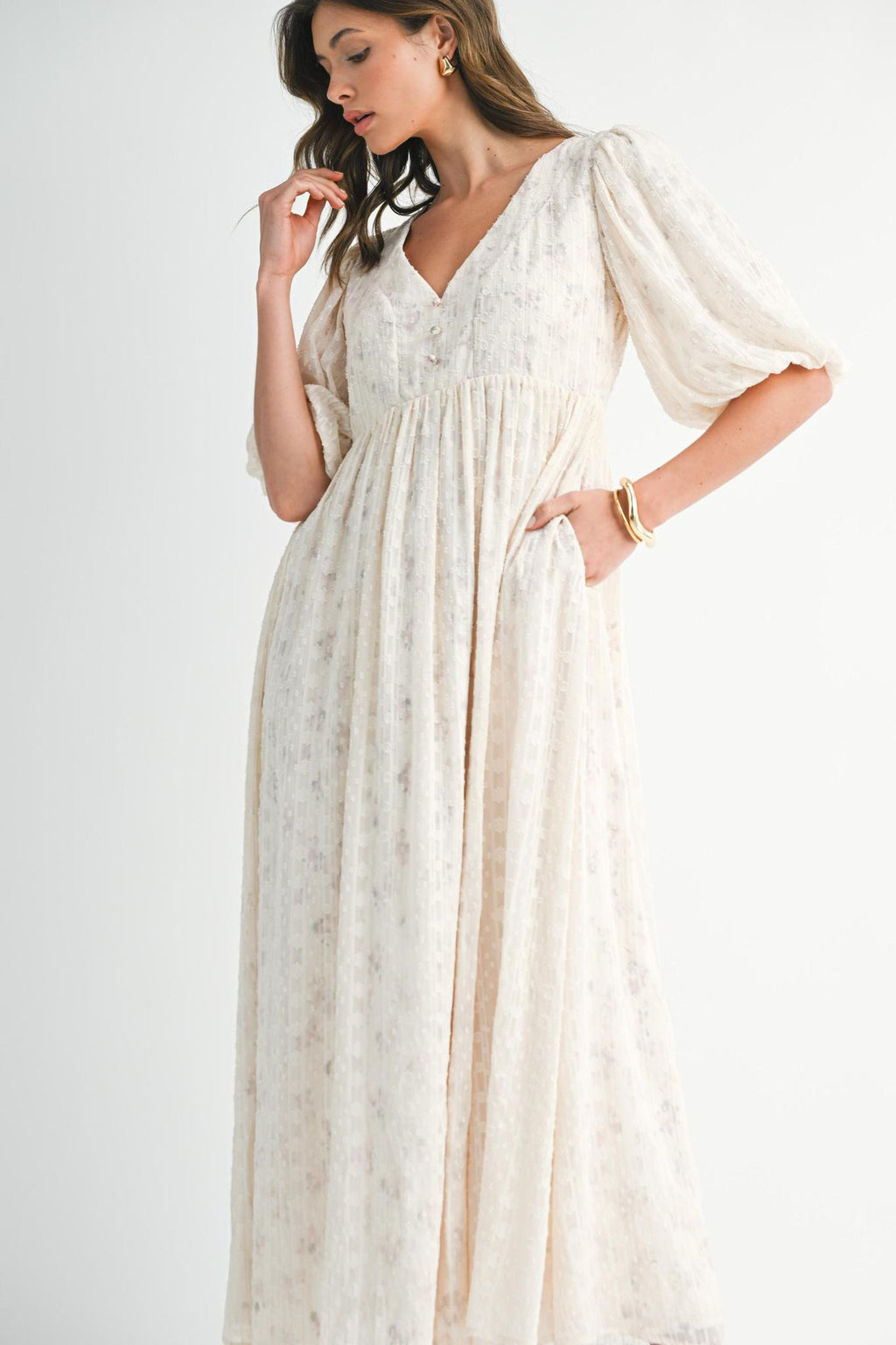 Cynthia Modest Midi in Cream