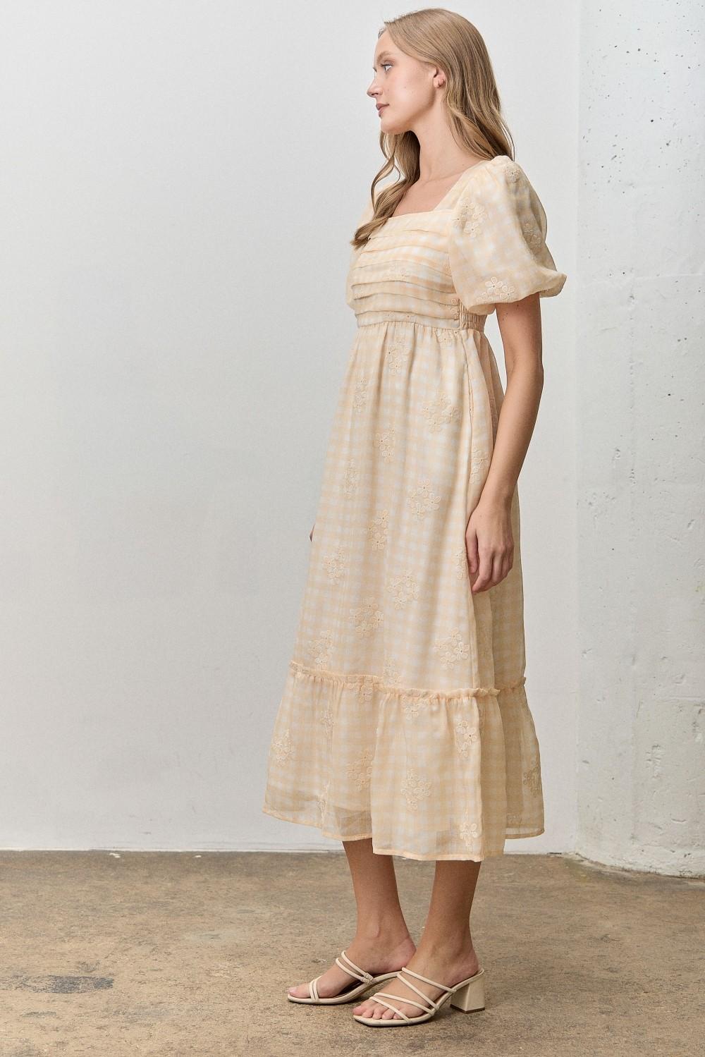 Rylie Modest Midi in Butter Yellow