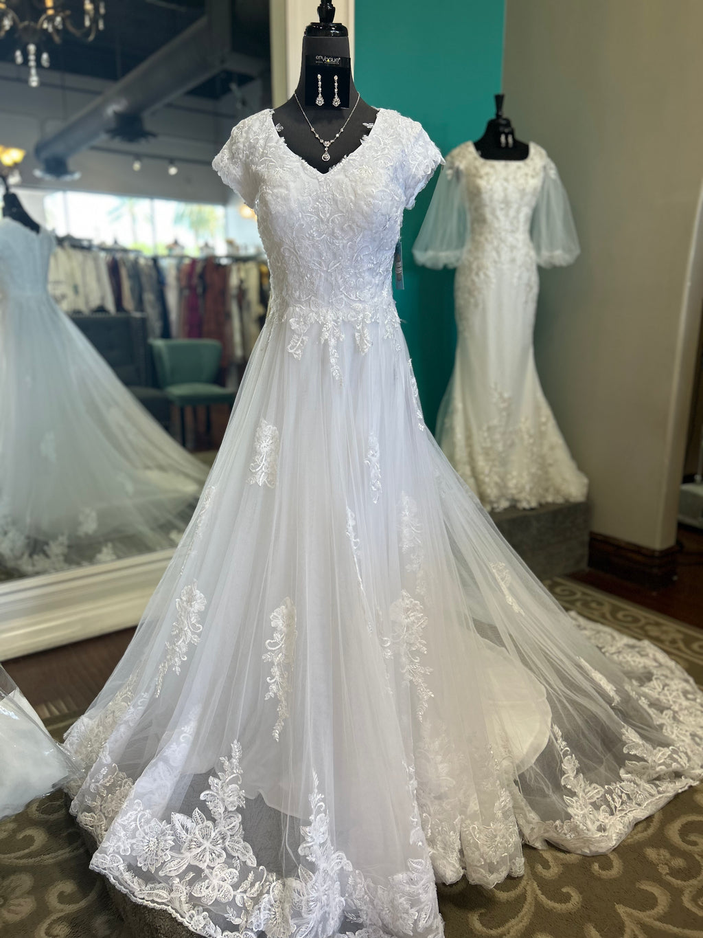 28135 Modest Wedding Dress – A Closet Full of Dresses