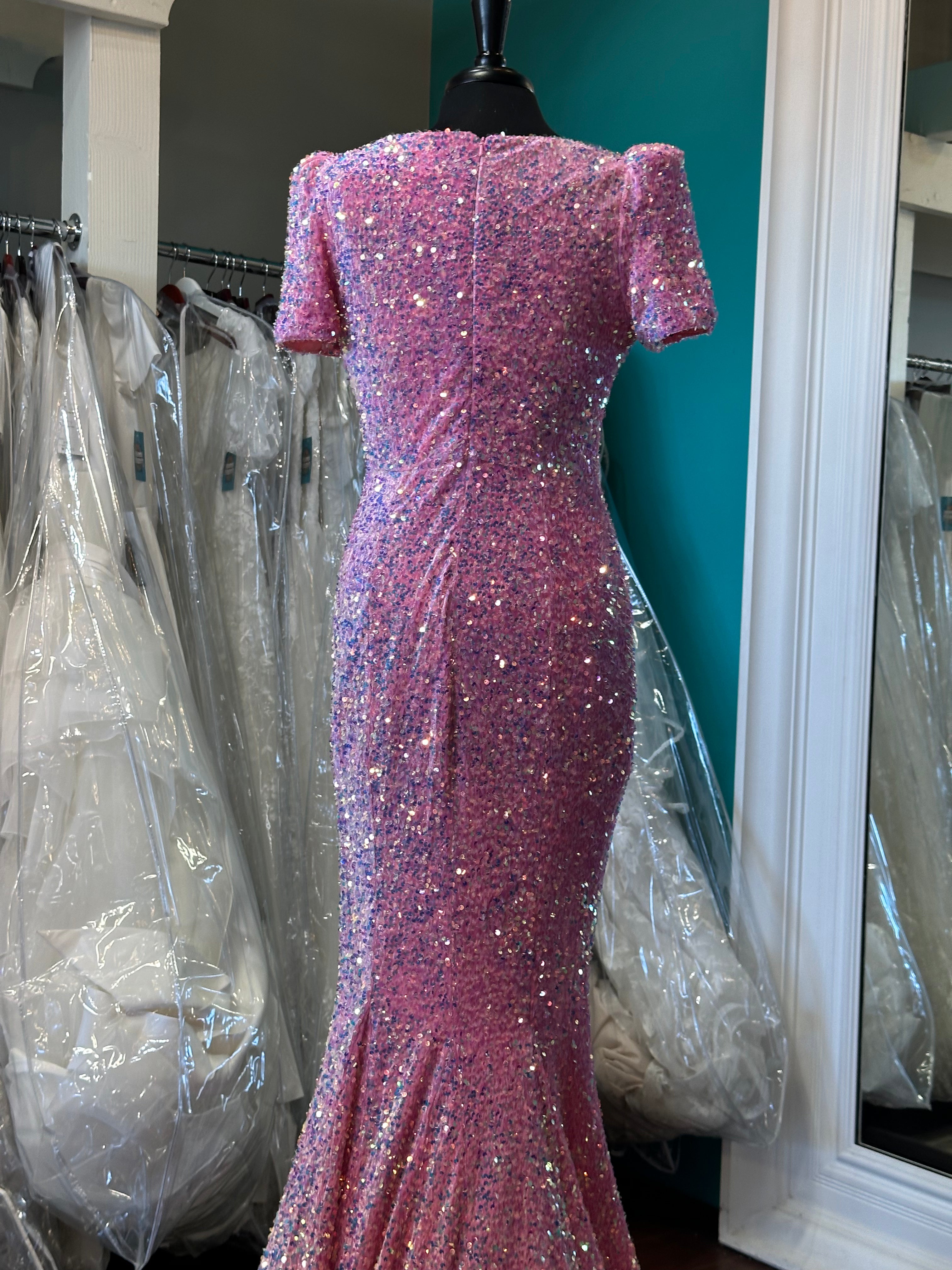 PS21208M Modest Prom Dress Lilac size 10