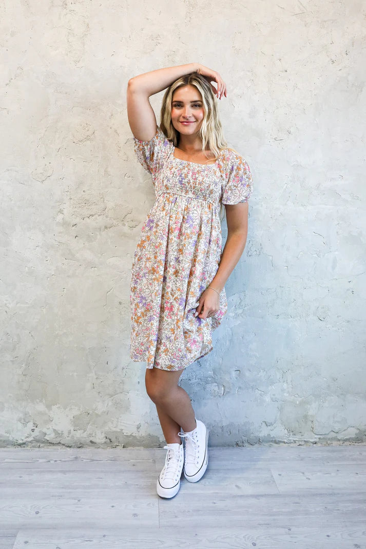 Kimberly Modest Dress in Passion Fruit