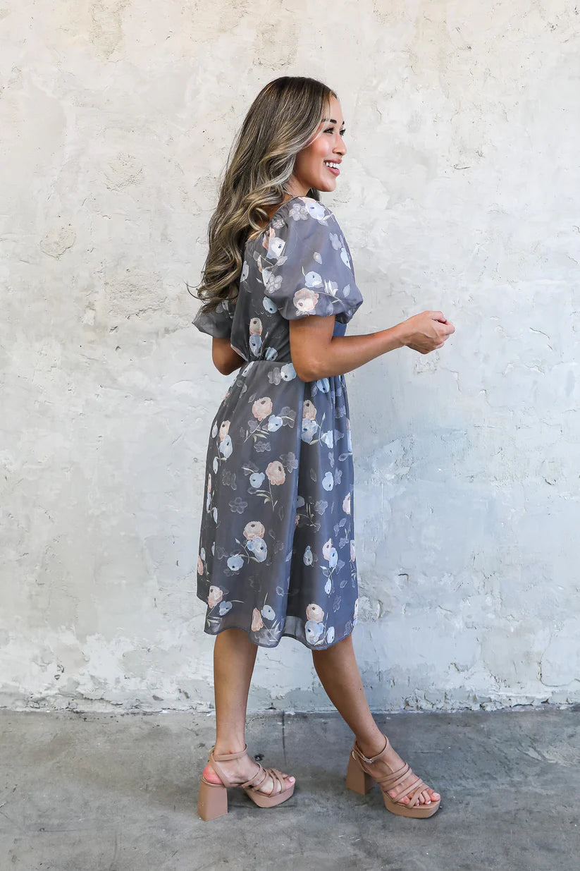Women's Mikarose The Kristina Dress XLarge Dusty Gray Women's Mikarose The Kristina Dress XLarge Dusty Gray