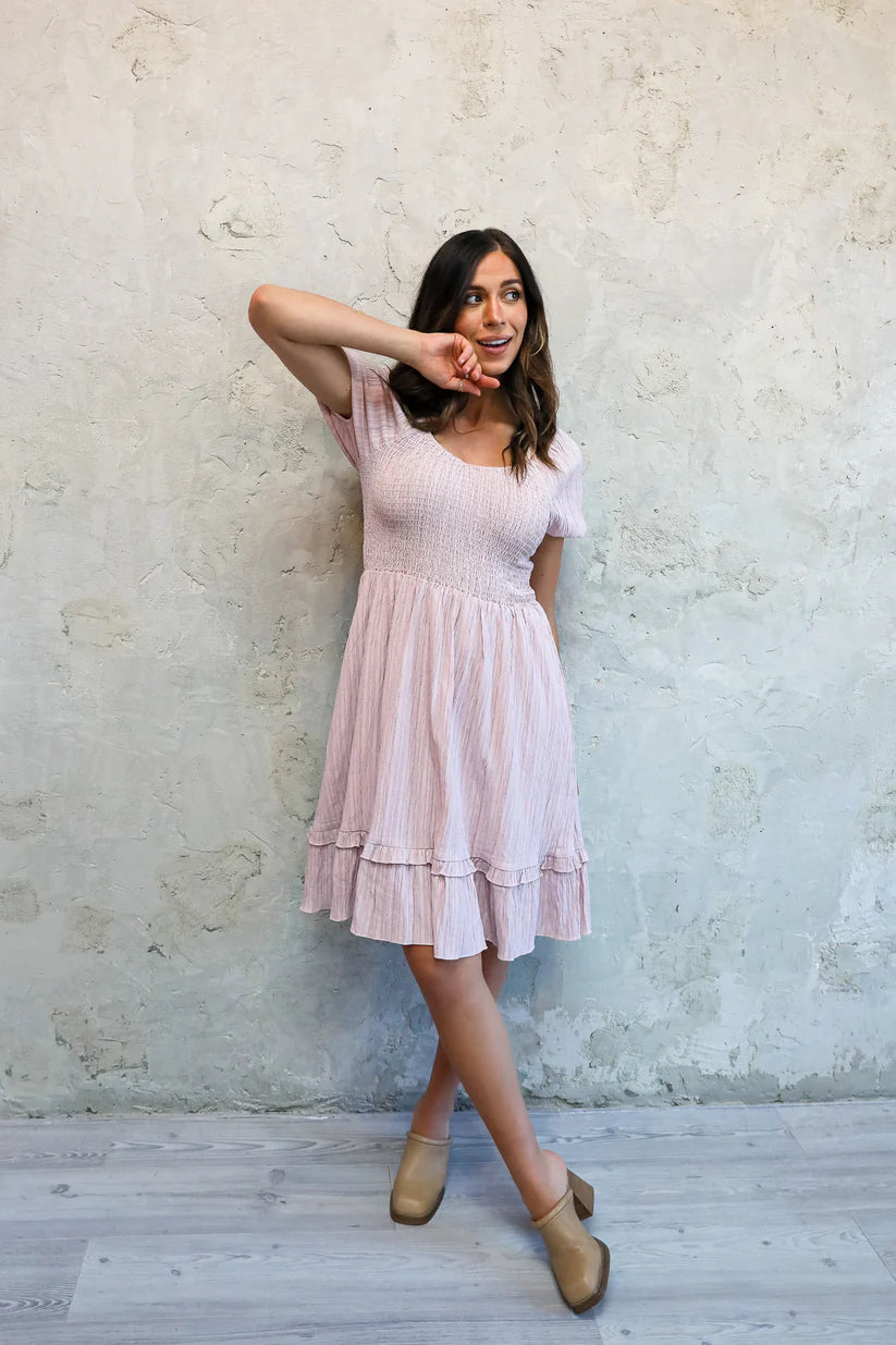 Lennon Modest Dress in Ballet Pink – A Closet Full of Dresses Lennon Modest Dress in Ballet Pink – A Closet Full of Dresses